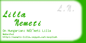 lilla nemeti business card